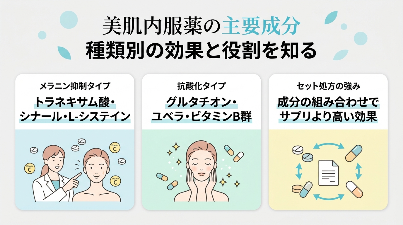 美肌内服薬の成分と効果